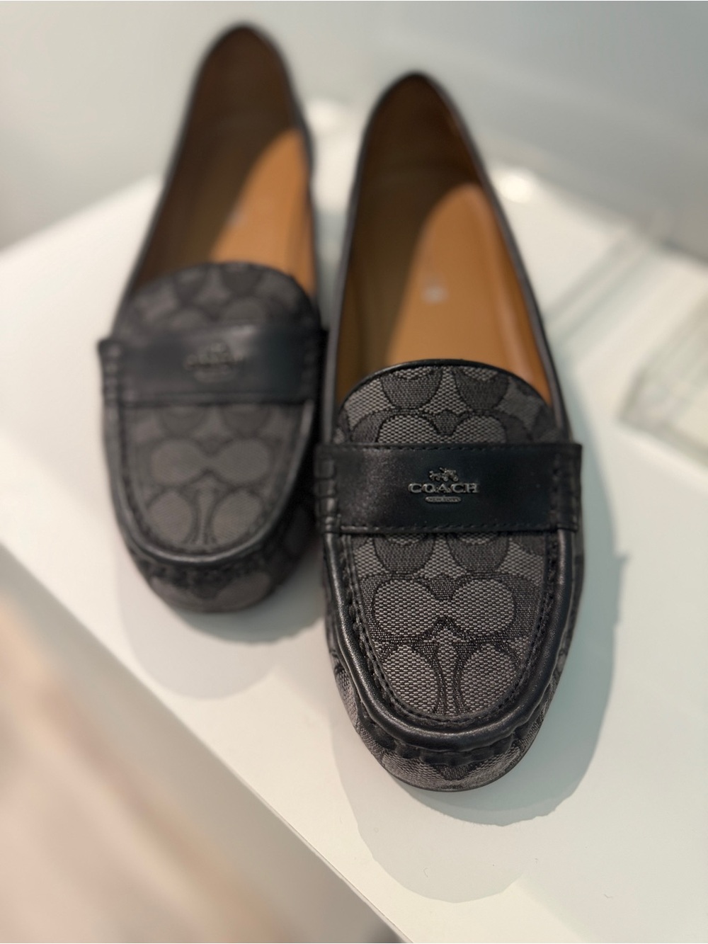 Coach “Odette” Signature Canvas Loafers for Women Size 8.5